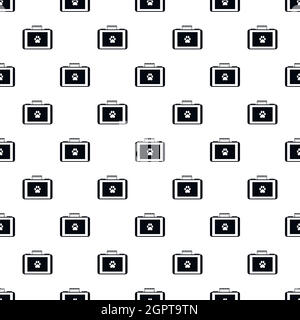 Suitcase for animals pattern, simple style Stock Vector