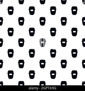 Mask of welder pattern, simple style Stock Vector