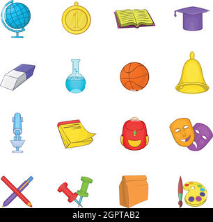 Teaching icons set, cartoon style Stock Vector Image & Art - Alamy