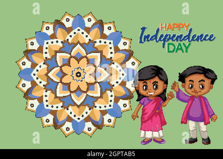 Independence day poster design for India Stock Vector