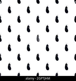 Eggplant pattern, simple style Stock Vector