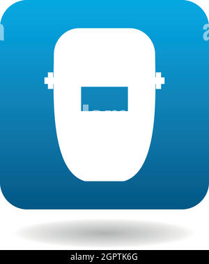Welding mask icon in simple style Stock Vector