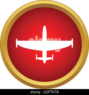 Aircraft icon in simple style Stock Vector