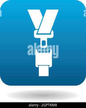 Seat belt icon in simple style Stock Vector