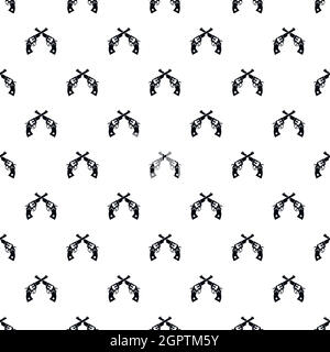 Revolvers pattern, simple style Stock Vector