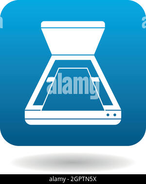 Open scanner icon in simple style Stock Vector