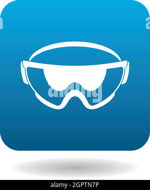 Safety glasses icon in simple style Stock Vector