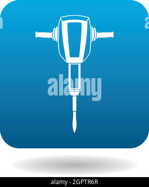 Jackhammer icon, simple style Stock Vector