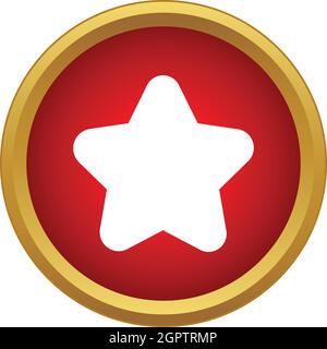 Star icon in simple style Stock Vector