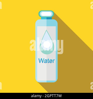 Bottle of water icon in flat style Stock Vector