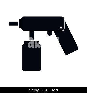 Spray aerosol can bottle with a nozzle icon Stock Vector