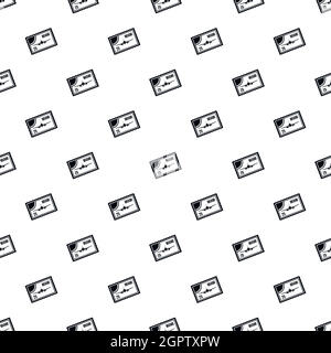Air ticket to Miami pattern, simple style Stock Vector