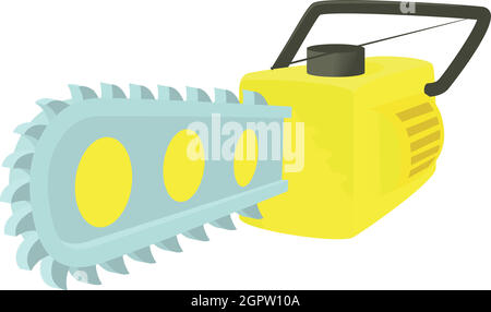 Chainsaw icon in cartoon style Stock Vector