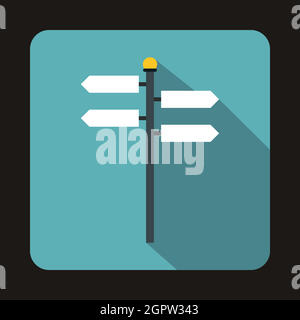 Street sign icon, flat style Stock Vector