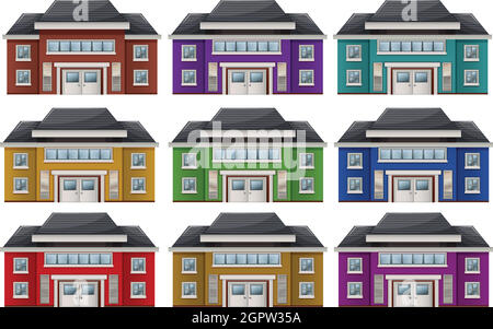 Colorful houses design Stock Vector Image & Art - Alamy