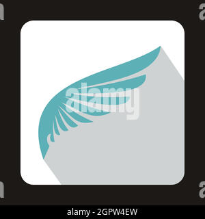 Baby blue wing icon in flat style Stock Vector Image & Art - Alamy