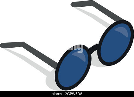 Glasses icon, isometric 3d style Stock Vector