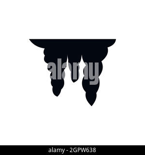Icicles icon, simple style Stock Vector