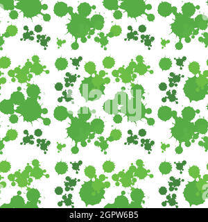 Seamless background design with green splash Stock Vector