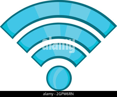 Wi-fi icon, cartoon style Stock Vector