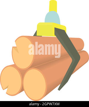 Cartoon wood logs. Material wooden timber, cracks tree log. Stump and ...