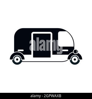 Thailand three wheel native taxi icon Stock Vector