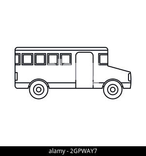 School bus icon, outline style Stock Vector Image & Art - Alamy