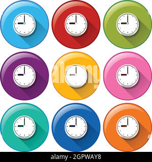 Clock icons Stock Vector