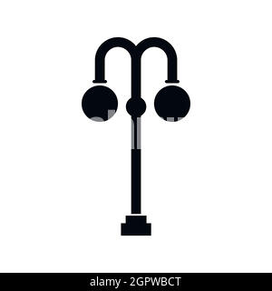 Street lamp icon, simple style Stock Vector
