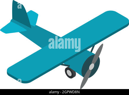 Light aircraft icon, isometric 3d style Stock Vector