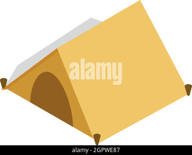 Tent for tourists icon, isometric 3d style Stock Vector