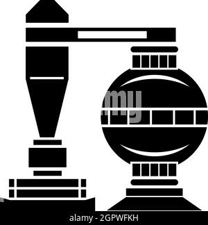Chemical installation icon, simple style Stock Vector