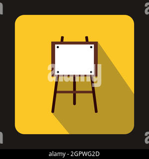 Easel, canvas stand or wooden tripod in cartoon style isolated on white  background. Whiteboard for painting, seminar. Vector illustration Stock  Vector Image & Art - Alamy