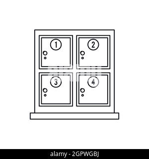 Cells for storage in the supermarket icon Stock Vector