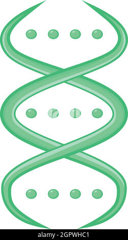 DNA strand icon in cartoon style Stock Vector