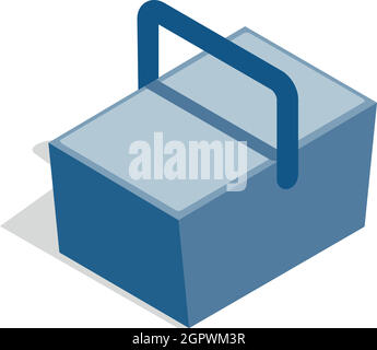 Bag refrigerator icon, isometric 3d style Stock Vector