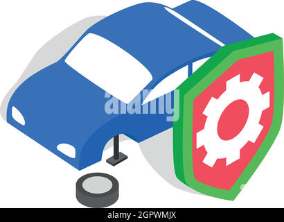 Repair machine icon, isometric 3d style Stock Vector