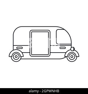 Thailand three wheel native taxi icon Stock Vector