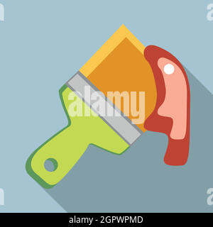 Construction spatula icon, flat style Stock Vector