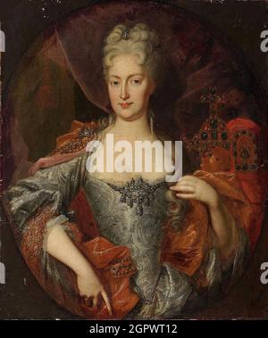 Portrait of Elisabeth Christine of Brunswick-Wolfenb&#xfc;ttel (1691-1750), Holy Roman Empress, ca 1720. Private Collection. Stock Photo