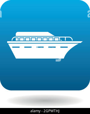 Ship icon in flat style Stock Vector