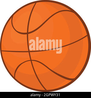 Basketball ball icon in cartoon style Stock Vector