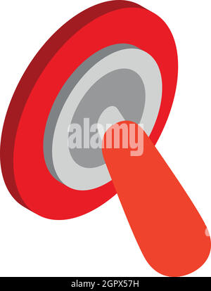 Switch off icon, isometric 3d style Stock Vector