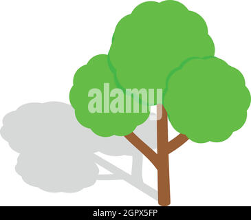 Tree icon, isometric 3d style Stock Vector