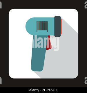 Barcode scanner icon in flat style Stock Vector