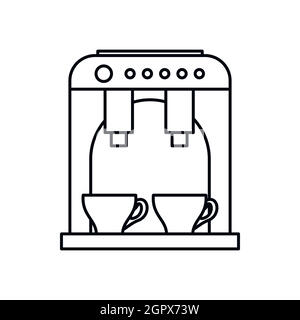 Coffee machine icon, outline style Stock Vector