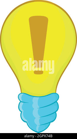 Light bulb idea icon, cartoon style Stock Vector