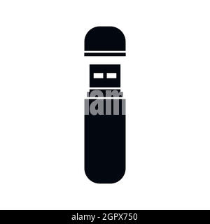 USB flash drive icon, simple style Stock Vector