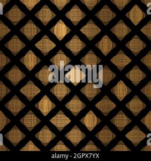 Elegant Stylish Gold Geometric Seamless Pattern on Black Background Stock Vector