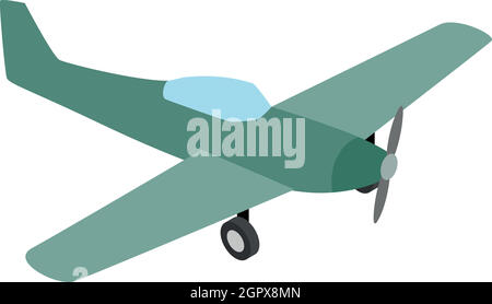 Small plane icon, isometric 3d style Stock Vector